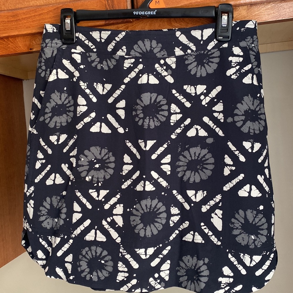 MADEWELL 100% Silk abstract pattern mini skirt with pockets Size Small